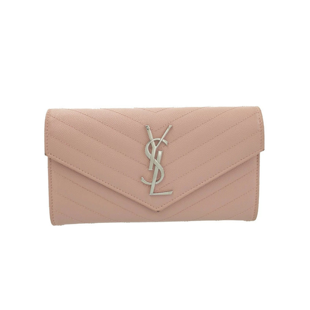 SAINT LAURENT Paris Monogram Flap Wallet Bi fold Long